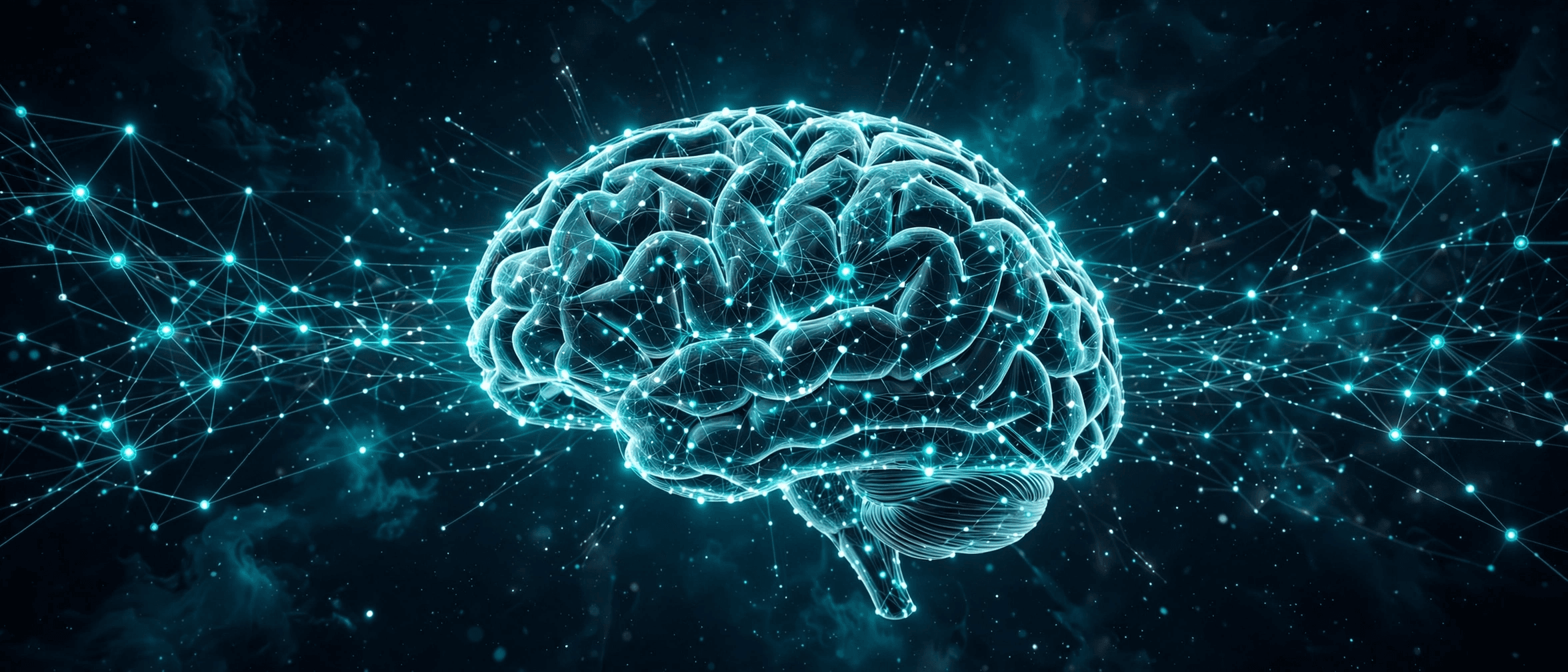 Illustrated artificial intelligence brain